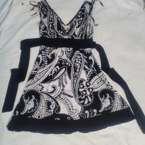 Speechless Black and White Paisley Dress Size S